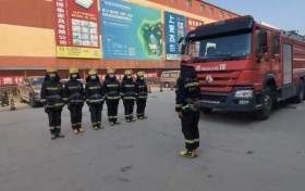 霸州市消防救援大队圆满完成第25届胜芳家具博览会开幕式消防执勤保卫任务